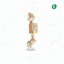 Natural Coffee Wood Rope Knot Chew Dog Toy(Single-Knot Rope)