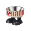 Cartoon Elevated Pet Bowl – White & Red