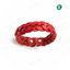 Premium Handmade Braided Leather Dog & Cat Collar(Red)