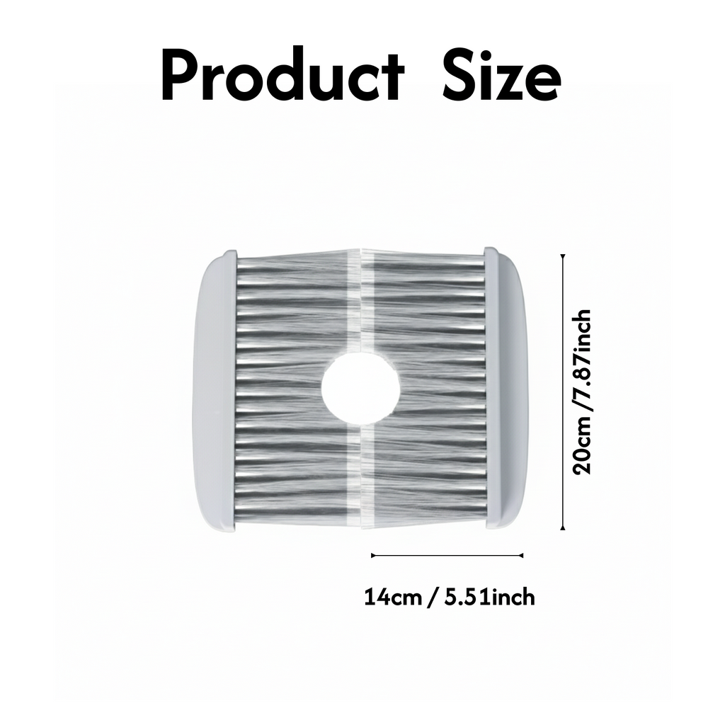 Automatic cleaning cat door brush for litter box entrance