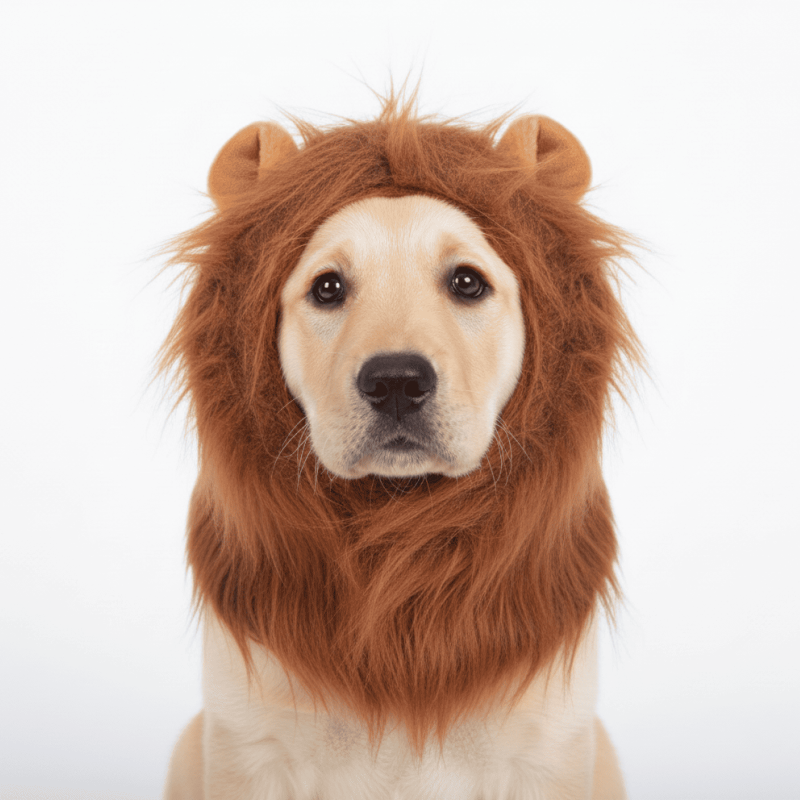 Lion Mane Dog Costume – Realistic Pet Wig for Dogs & Cats | Adjustable Halloween, Party, and Cosplay Pet Headwear