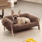 Luxury Wooden Frame Pet Sofa Bed, Suitable for Cats and Dogs