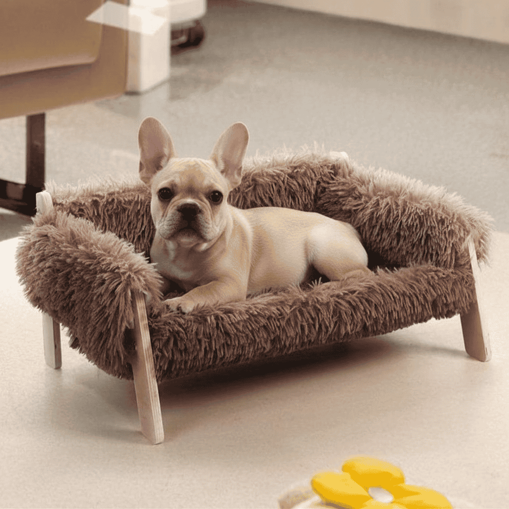 Luxury Wooden Frame Pet Sofa Bed, Suitable for Cats and Dogs