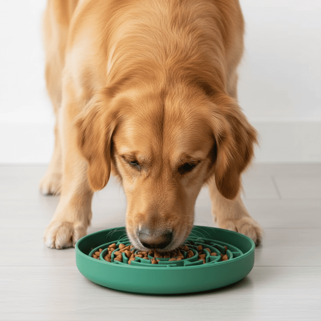 Non-Slip Maze Silicone Dog Slow Feeder Bowl