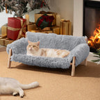 Luxury Wooden Frame Pet Sofa Bed, Suitable for Cats and Dogs