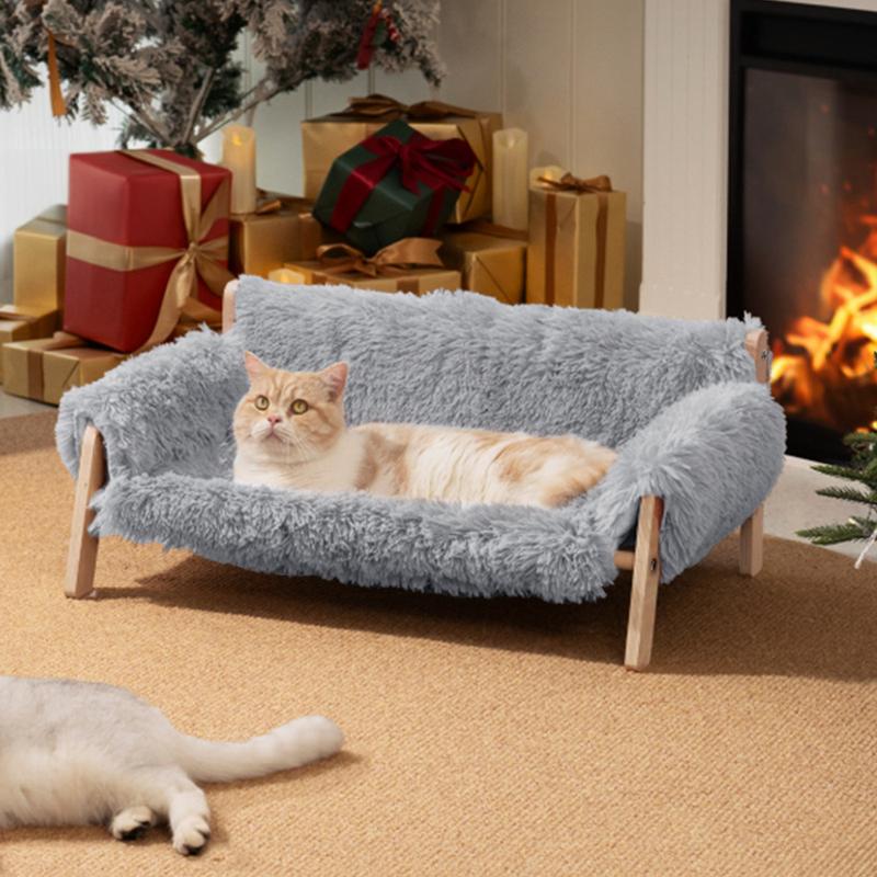 Luxury Wooden Frame Pet Sofa Bed, Suitable for Cats and Dogs