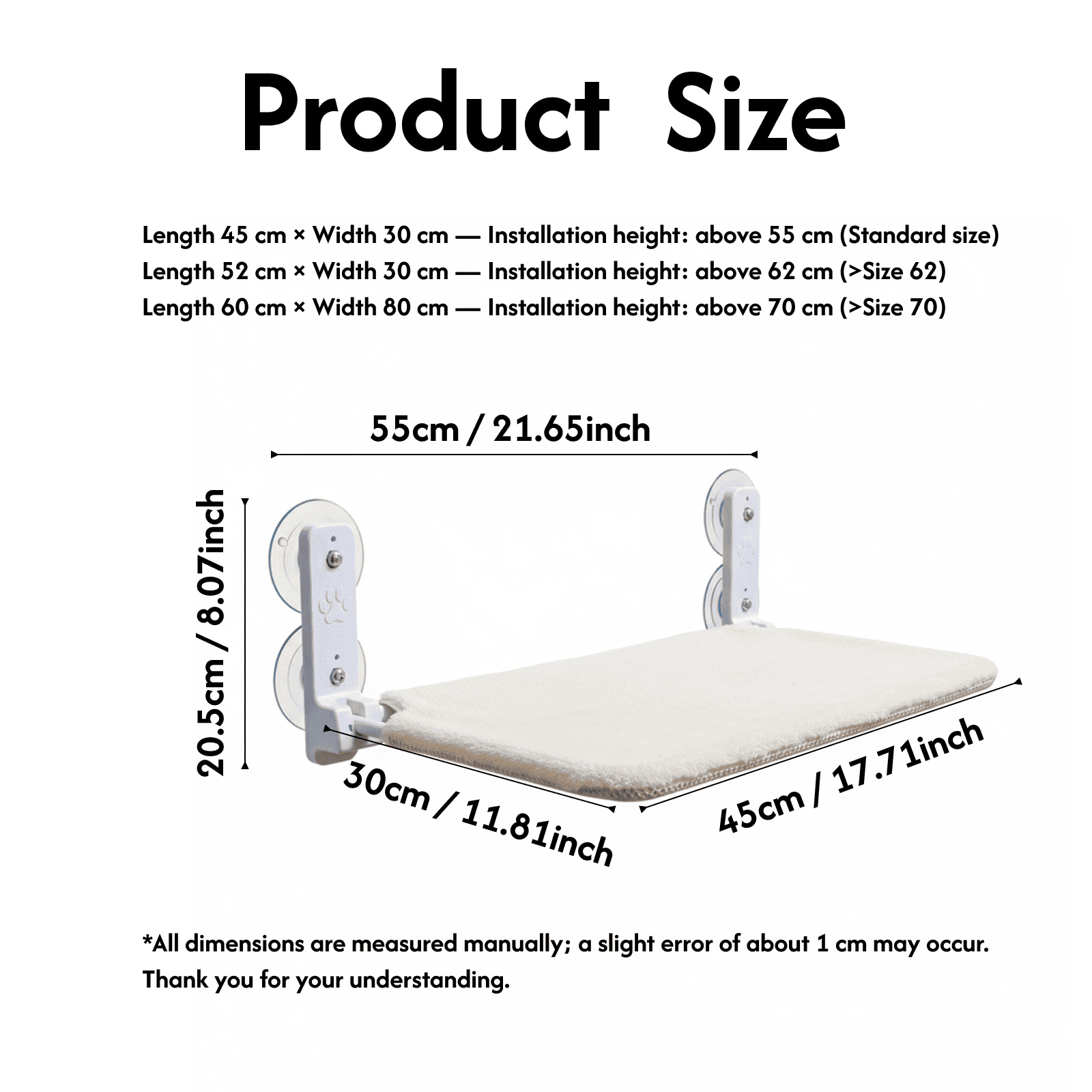 Sturdy Suction Cup Cat Hammock for Window Sunbathing