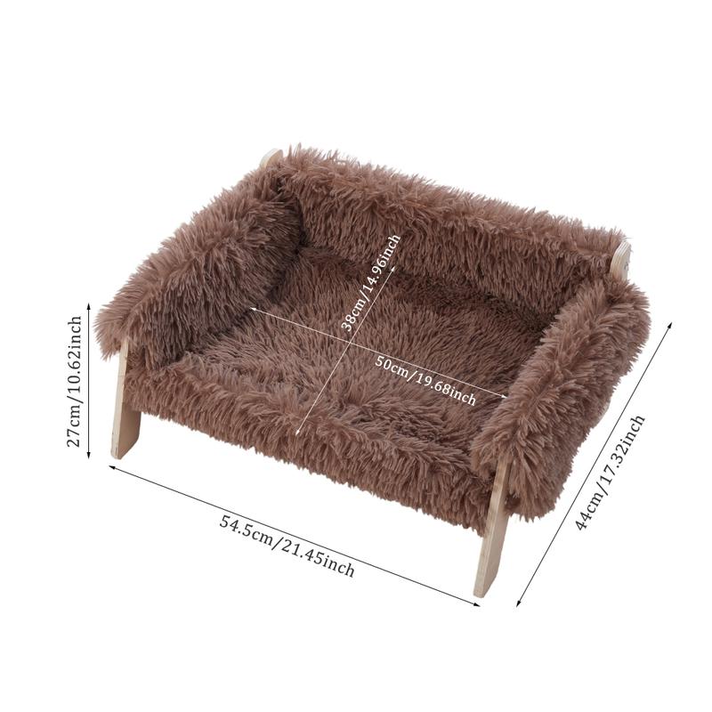 Luxury Wooden Frame Pet Sofa Bed, Suitable for Cats and Dogs