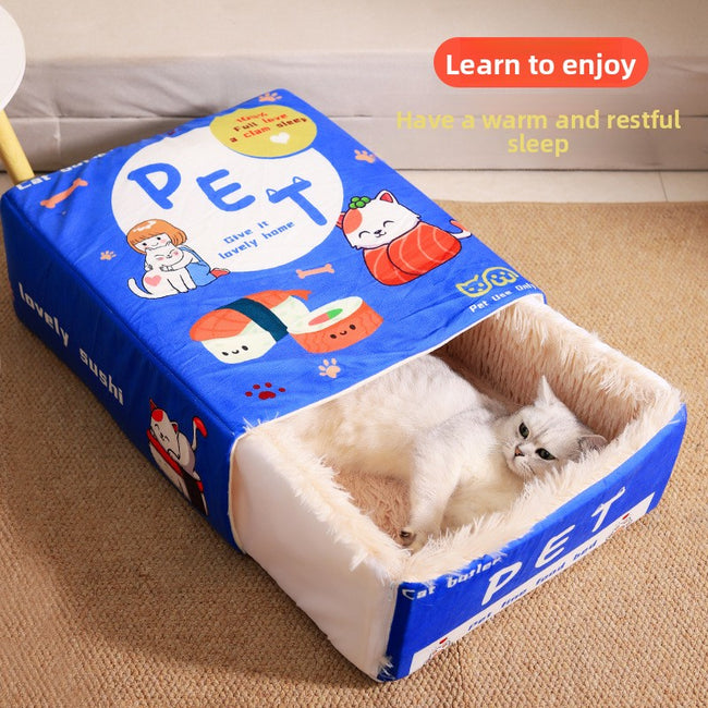 Fully Enclosed Cat & Small Dog Bed – Sushi Box Main Image