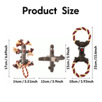 Durable Natural Rubber Dog Chew Toy with Rope