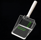 Heavy Duty Stainless Steel Cat Litter Scoop with Wooden Handle