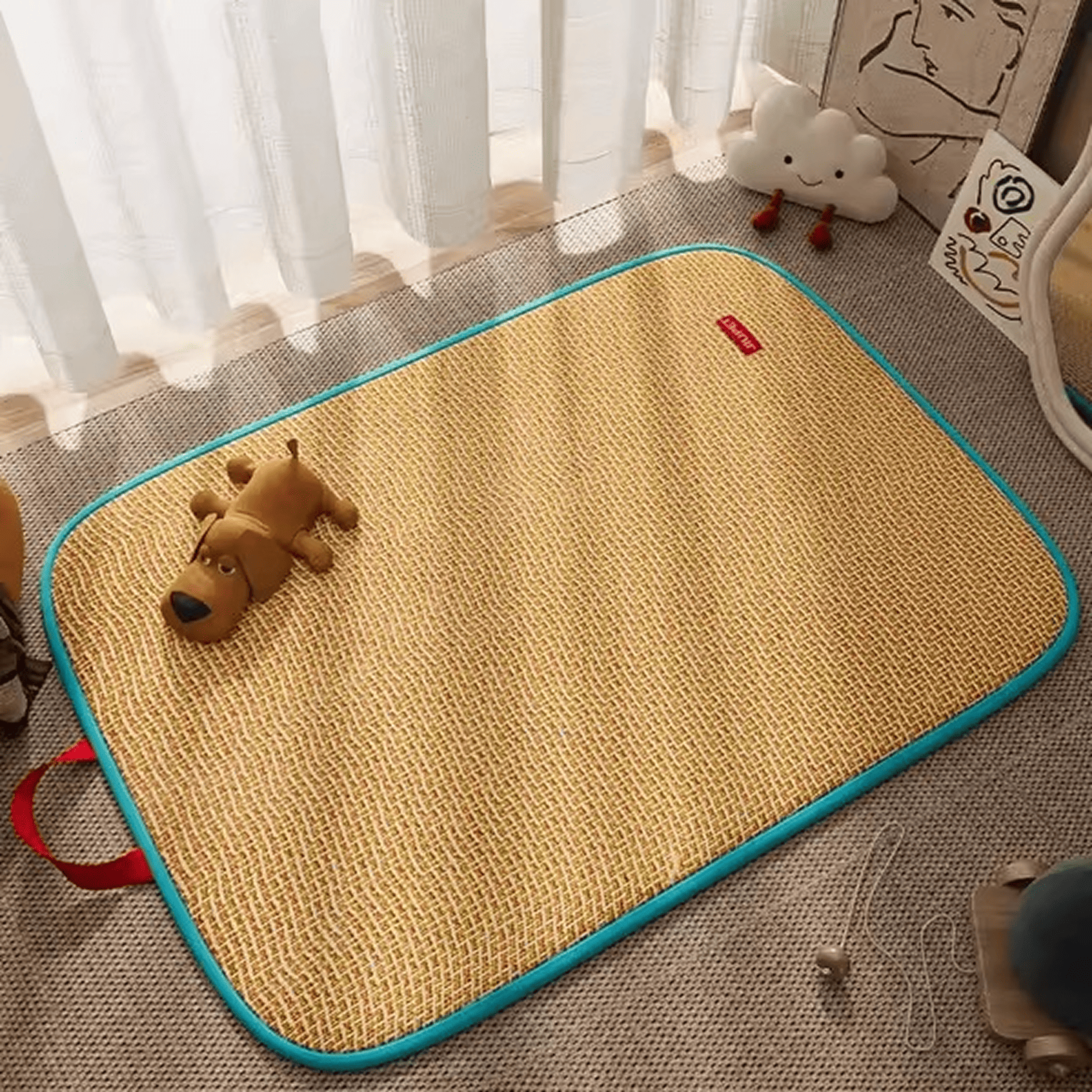 Cooling Rattan Pet Mat for All Seasons – Breathable, Durable & Perfect for Dogs and Cats