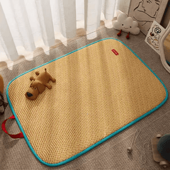 Cooling Rattan Pet Mat for All Seasons – Breathable, Durable & Perfect for Dogs and Cats