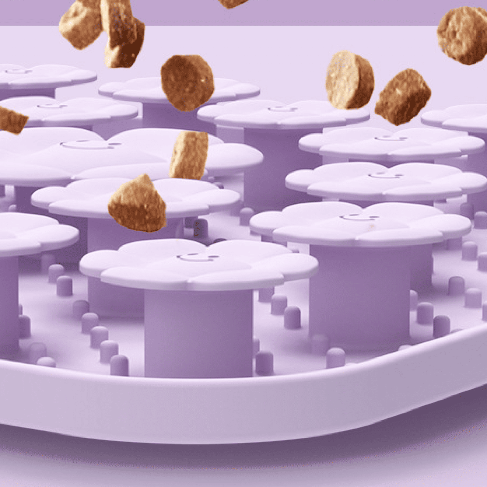 Flower-shaped silicone dog sniffing bowl