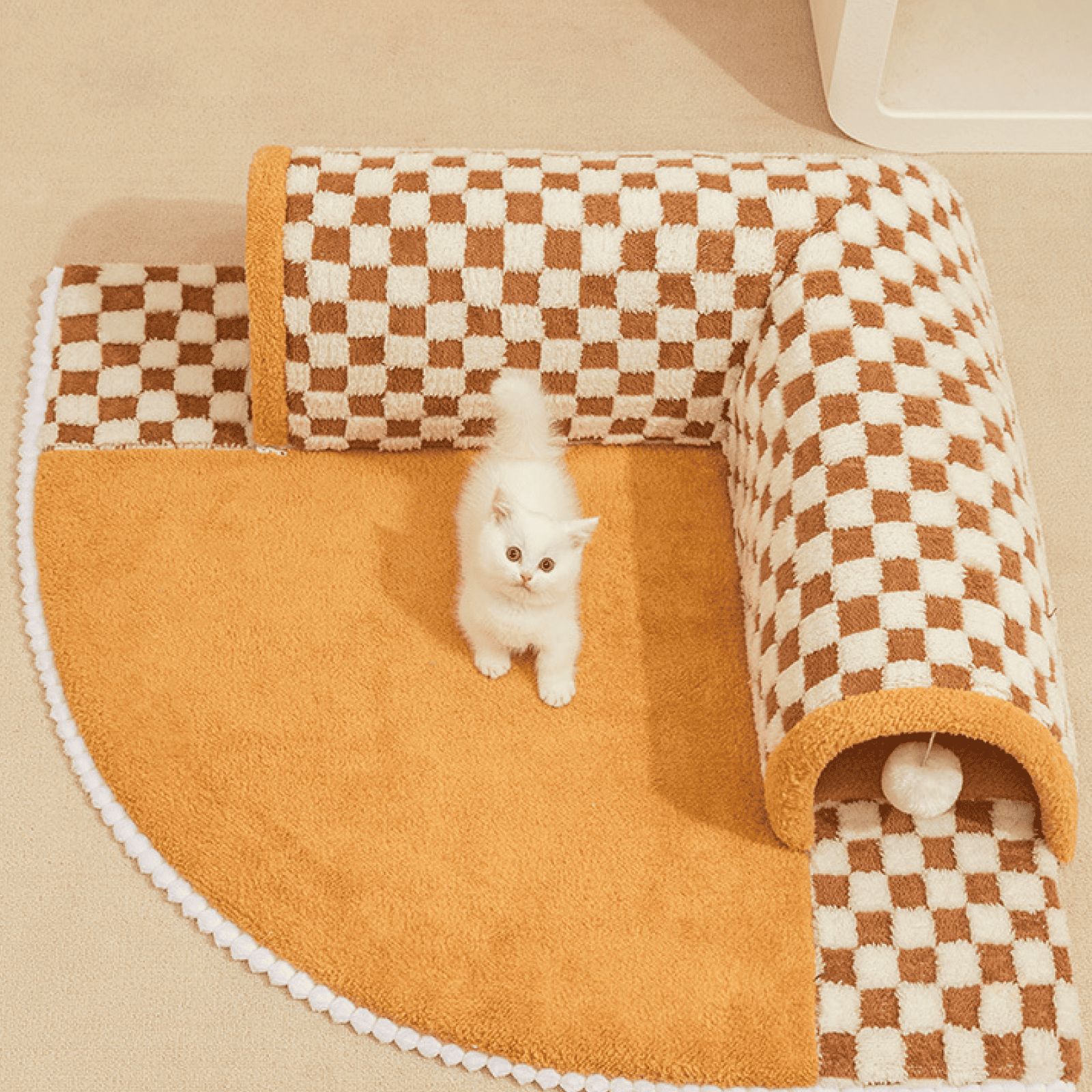 Washable & CozyAll-Season Cat Tunnel Bed