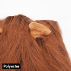 Lion Mane Dog Costume – Realistic Pet Wig for Dogs & Cats