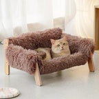 Luxury Wooden Frame Pet Sofa Bed, Suitable for Cats and Dogs