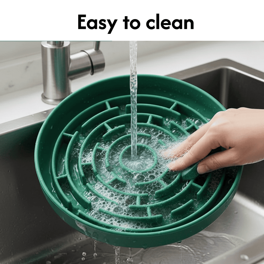 Non-Slip Maze Silicone Dog Slow Feeder Bowl