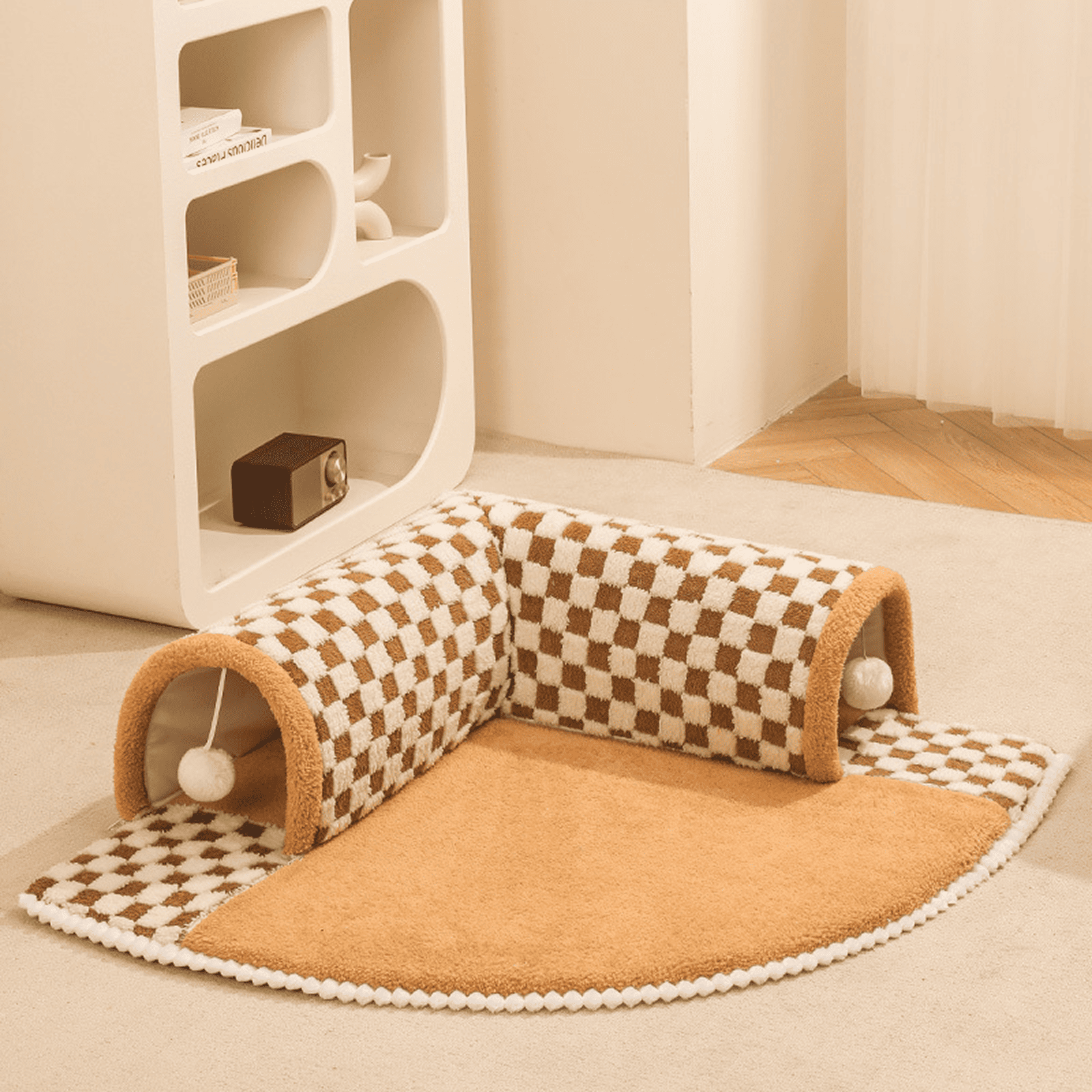 Washable & CozyAll-Season Cat Tunnel Bed
