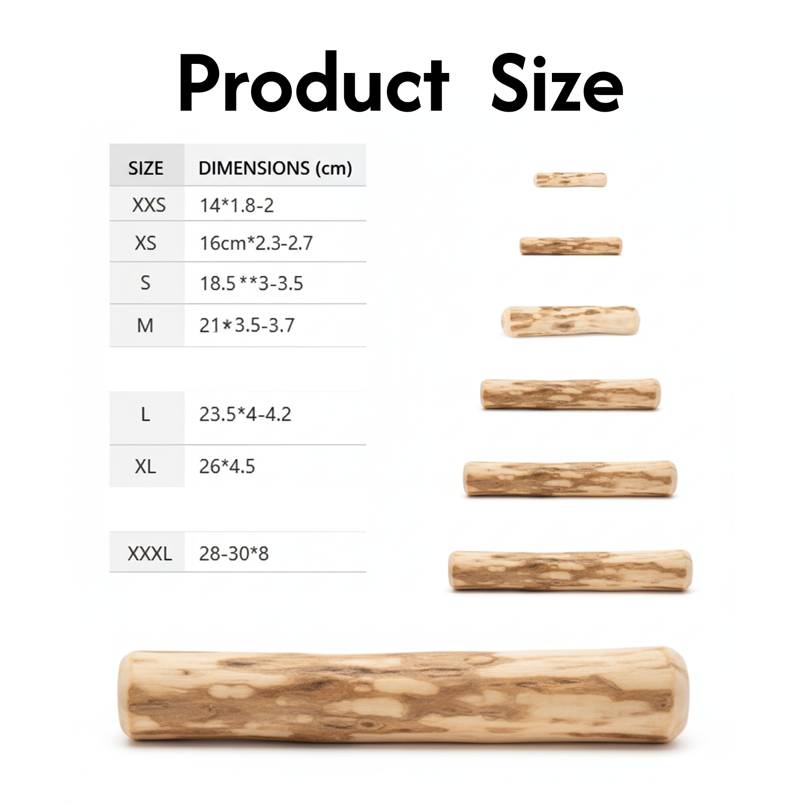 Natural Coffee-Wood Dog Chew Toy – Eco-Friendly Biodegradable Dental Stick for Dogs (Multiple Sizes)
