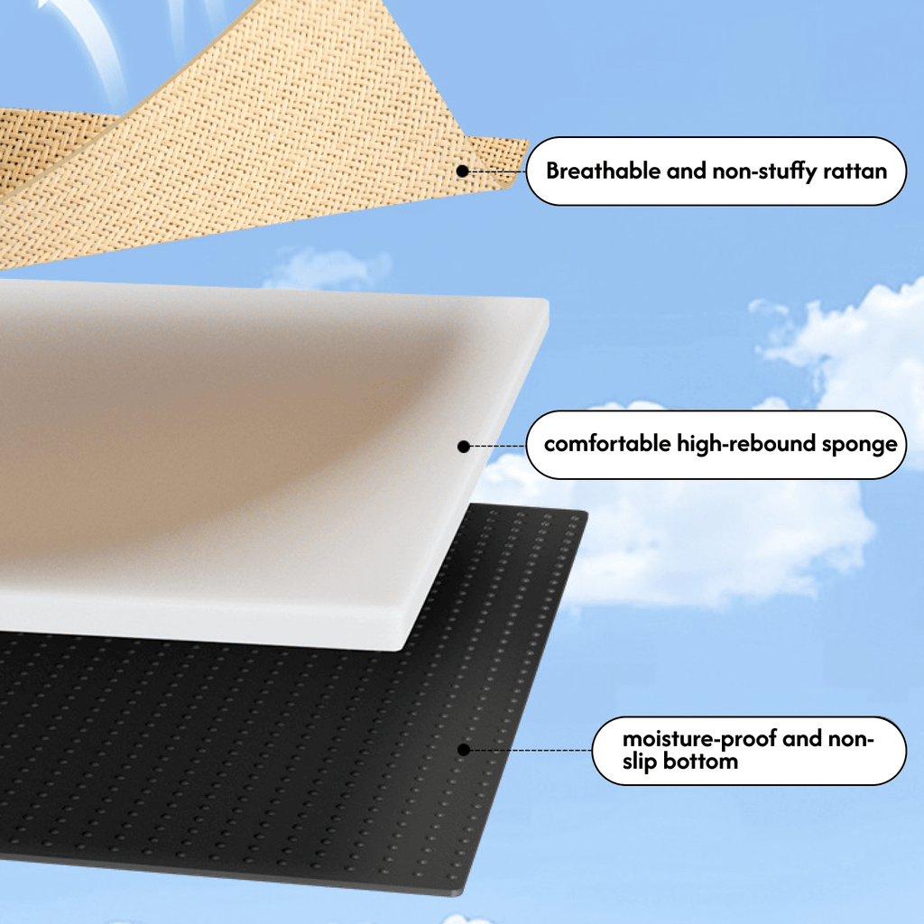 Cooling Rattan Pet Mat for All Seasons