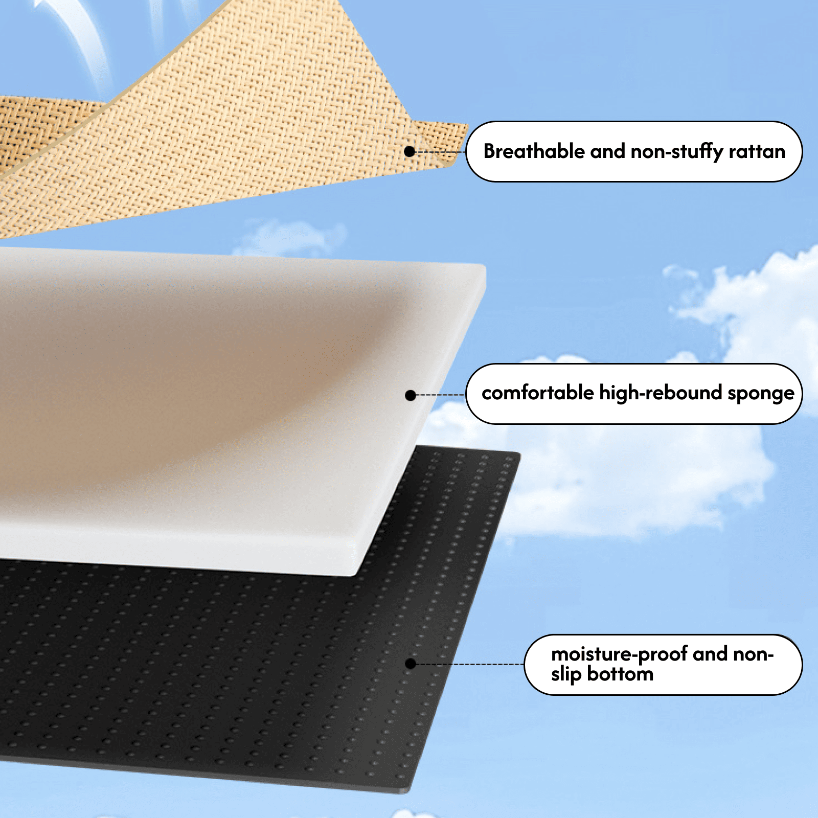 Cooling Rattan Pet Mat for All Seasons