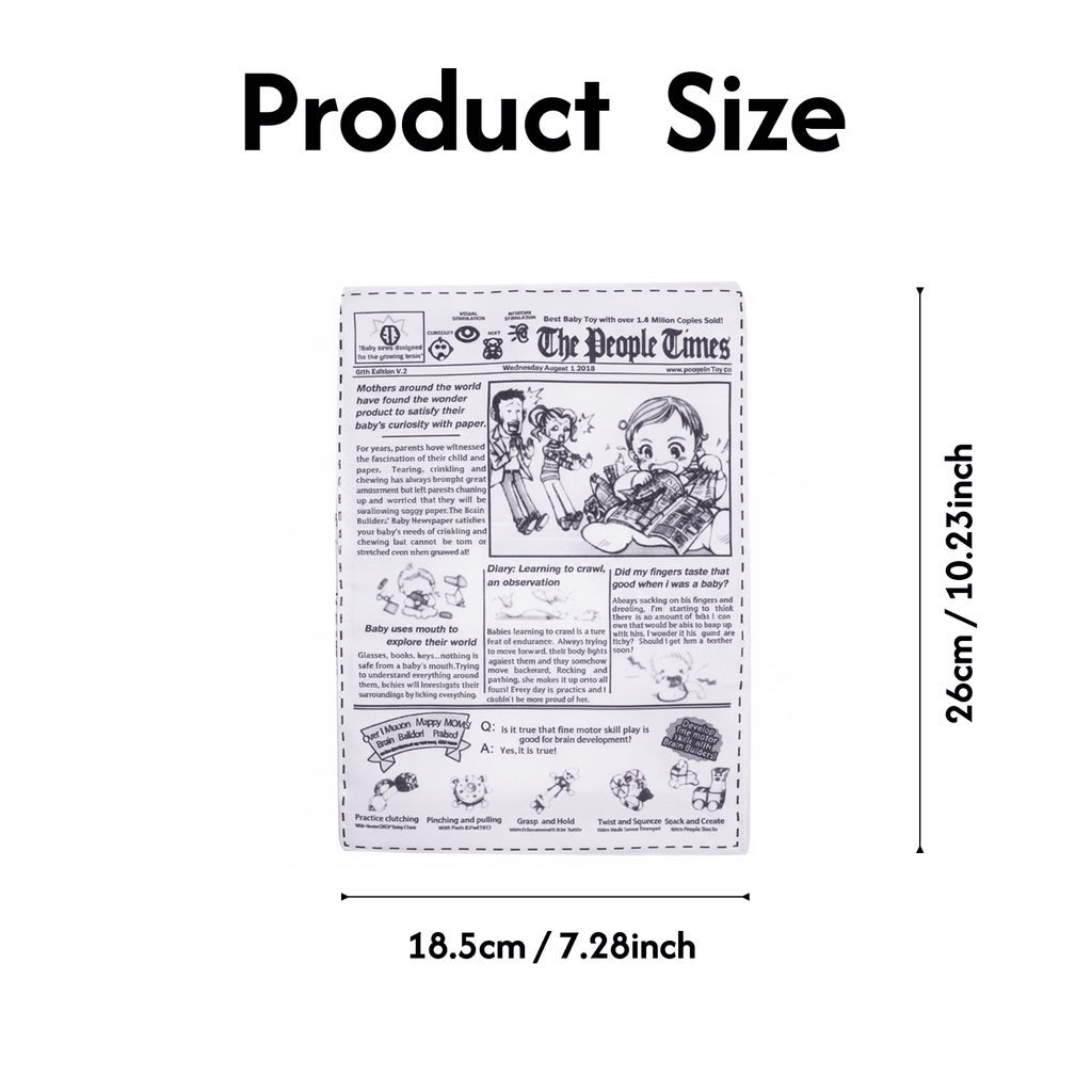 Crinkly paper dog toys with Newspaper card designs