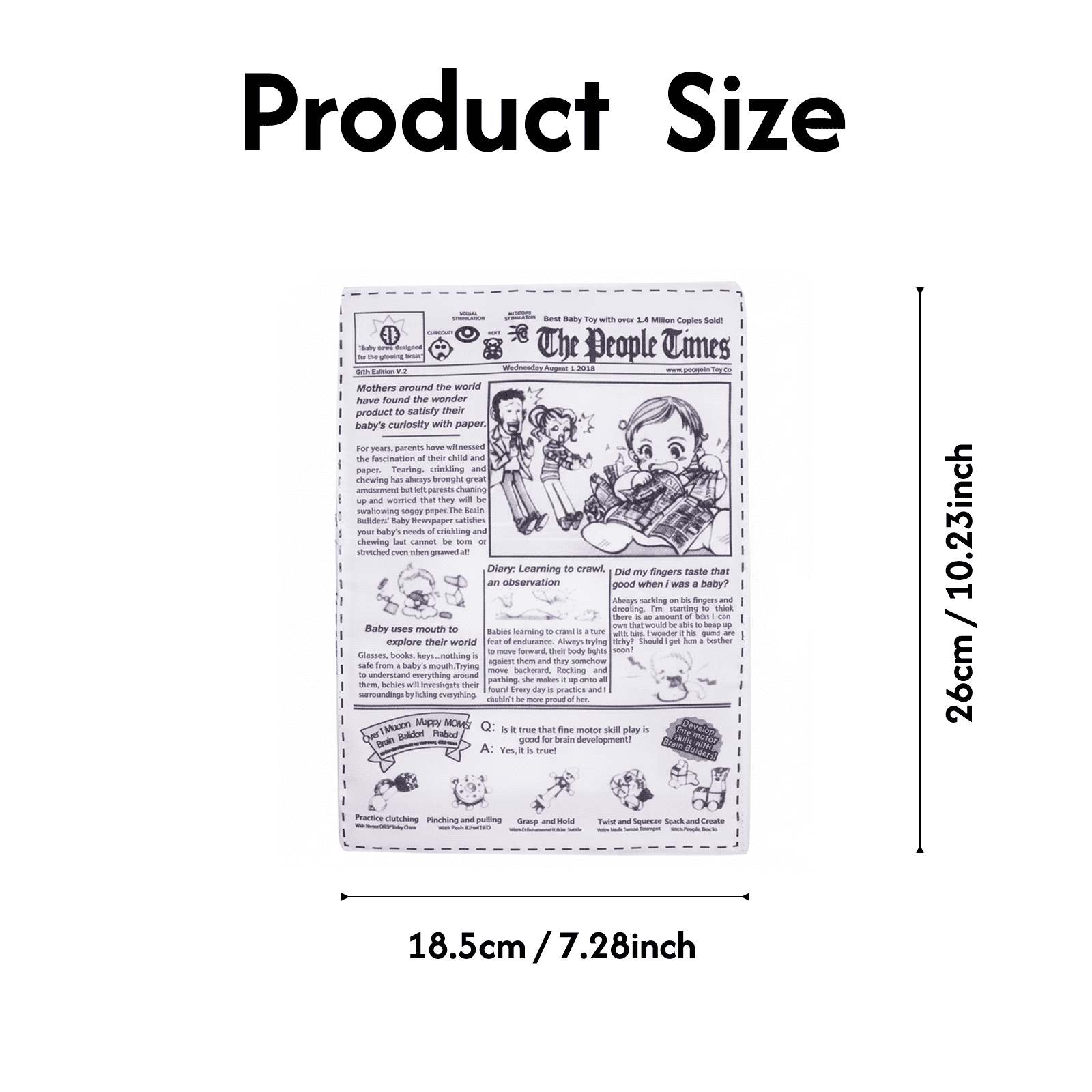 Crinkly paper dog toys with Newspaper card designs