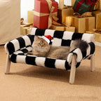 Luxury Wooden Frame Pet Sofa Bed, Suitable for Cats and Dogs