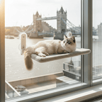 Sturdy Suction Cup Cat Hammock for Window Sunbathing