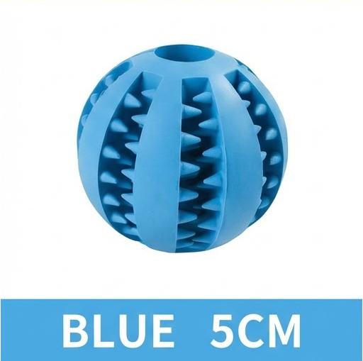 Blue Interactive TPR Dog Treat Ball Toy, Slow Feeder Chew dog toy