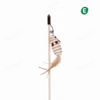 Interactive Cat Teaser Wand Toy – Jute Rope