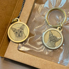 Custom Engraved Brass Pet ID Tag – Personalized Dog & Cat Collar Pendant