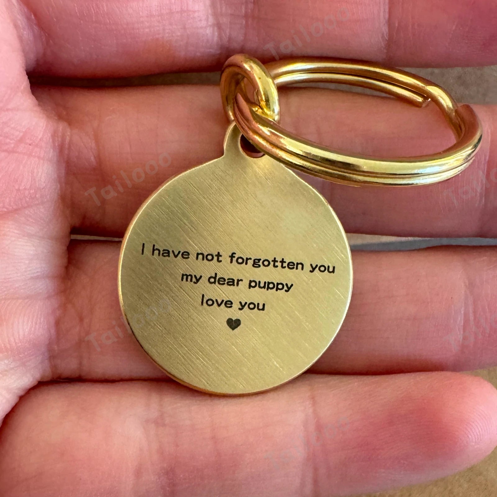 Custom Engraved Brass Pet ID Tag – Personalized Dog & Cat Collar Pendant