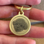 Custom Engraved Brass Pet ID Tag – Personalized Dog & Cat Collar Pendant