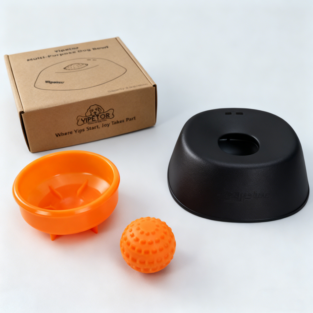Black spill-proof slow-feeding spherical licking bowl