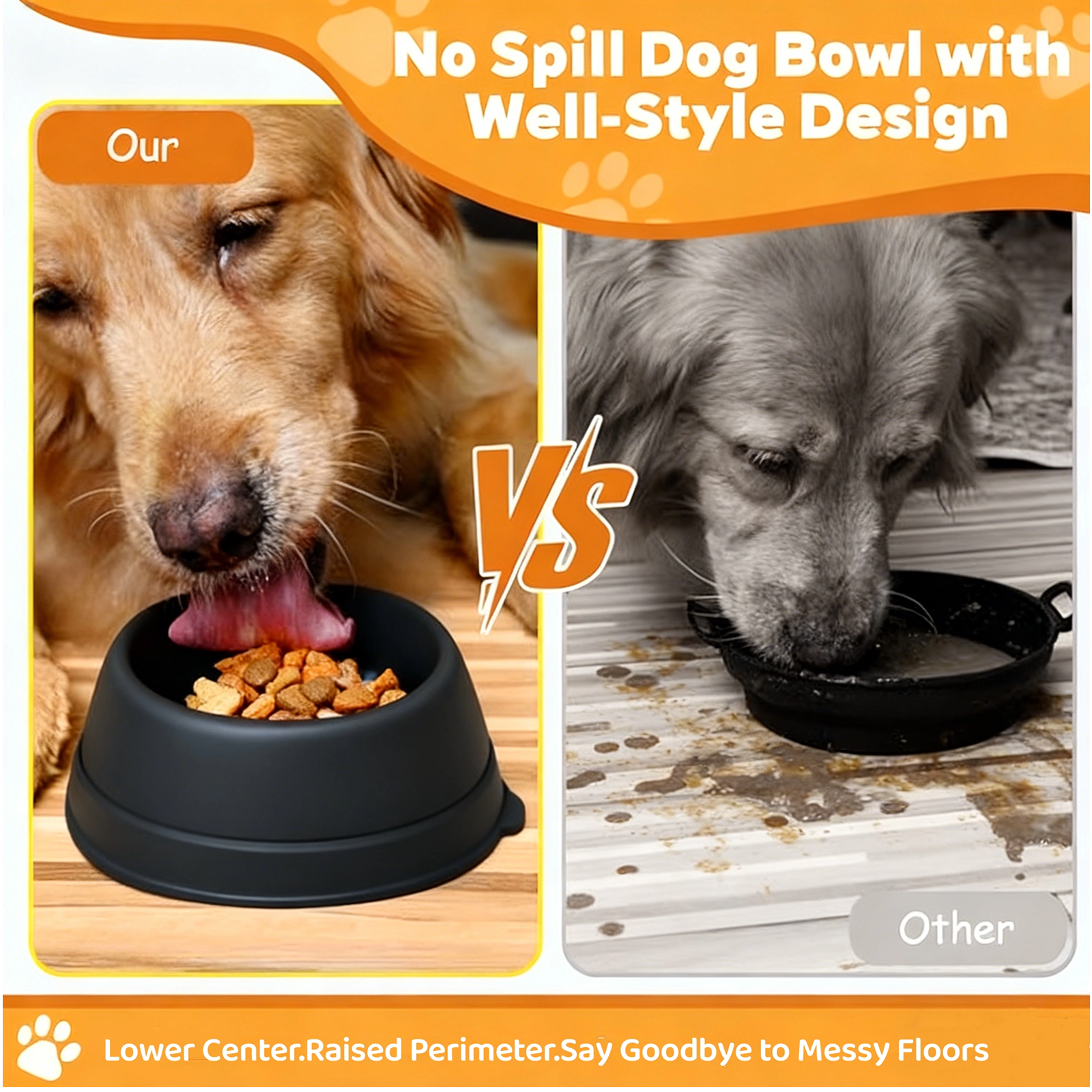 Black spill-proof slow-feeding spherical licking bowl