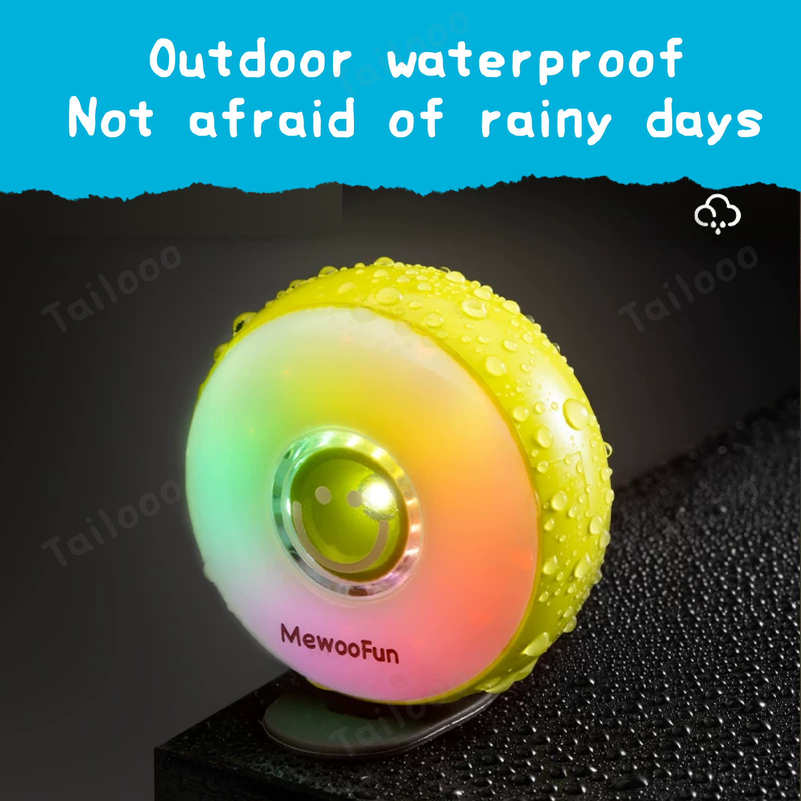 Triangular rechargeable waterproof dog walking lights