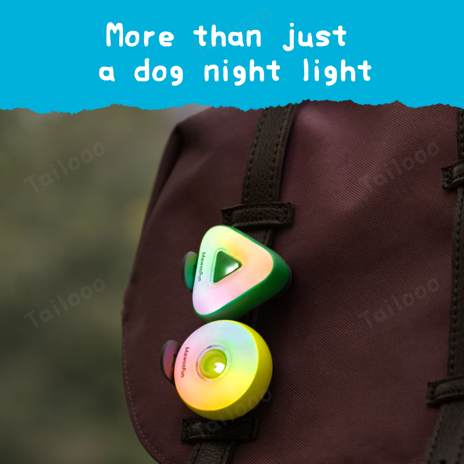 Triangular rechargeable waterproof dog walking lights