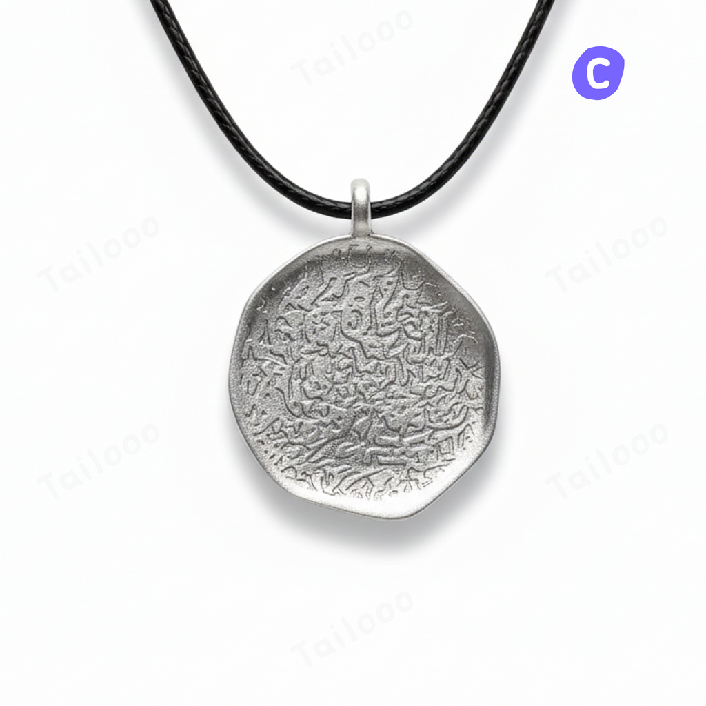 Personalized Pet Nose Print Coin Pendant – Custom Dog & Cat Memorial Jewelry