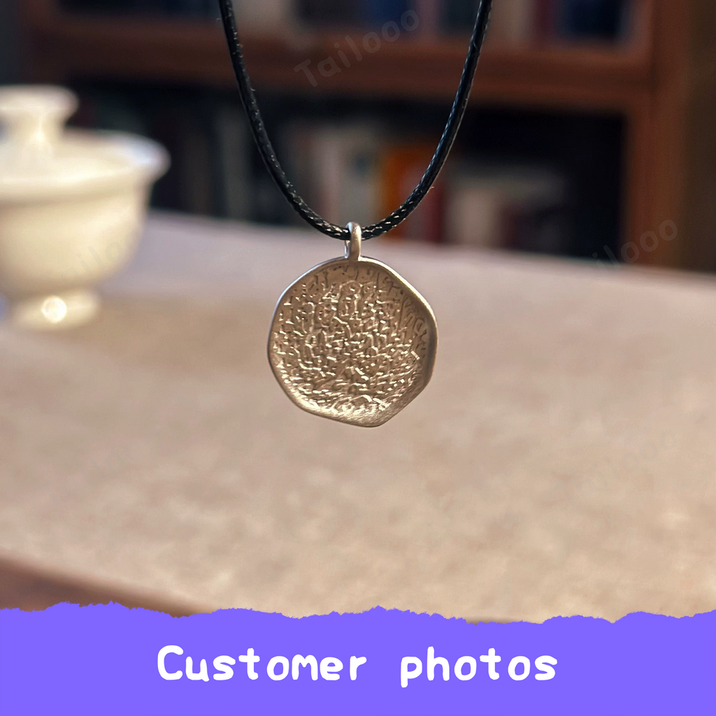Personalized Pet Nose Print Coin Pendant – Custom Dog & Cat Memorial Jewelry