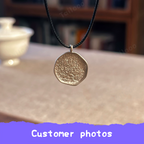 Personalized Pet Nose Print Coin Pendant – Custom Dog & Cat Memorial Jewelry