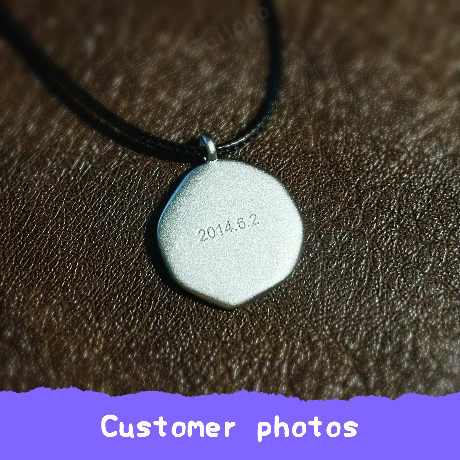 Personalized Pet Nose Print Coin Pendant – Custom Dog & Cat Memorial Jewelry