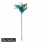 Peacock Feather Cat Teaser Wand