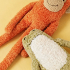 Frog Plush Dog Toy with Squeaker and Crinkle Paper