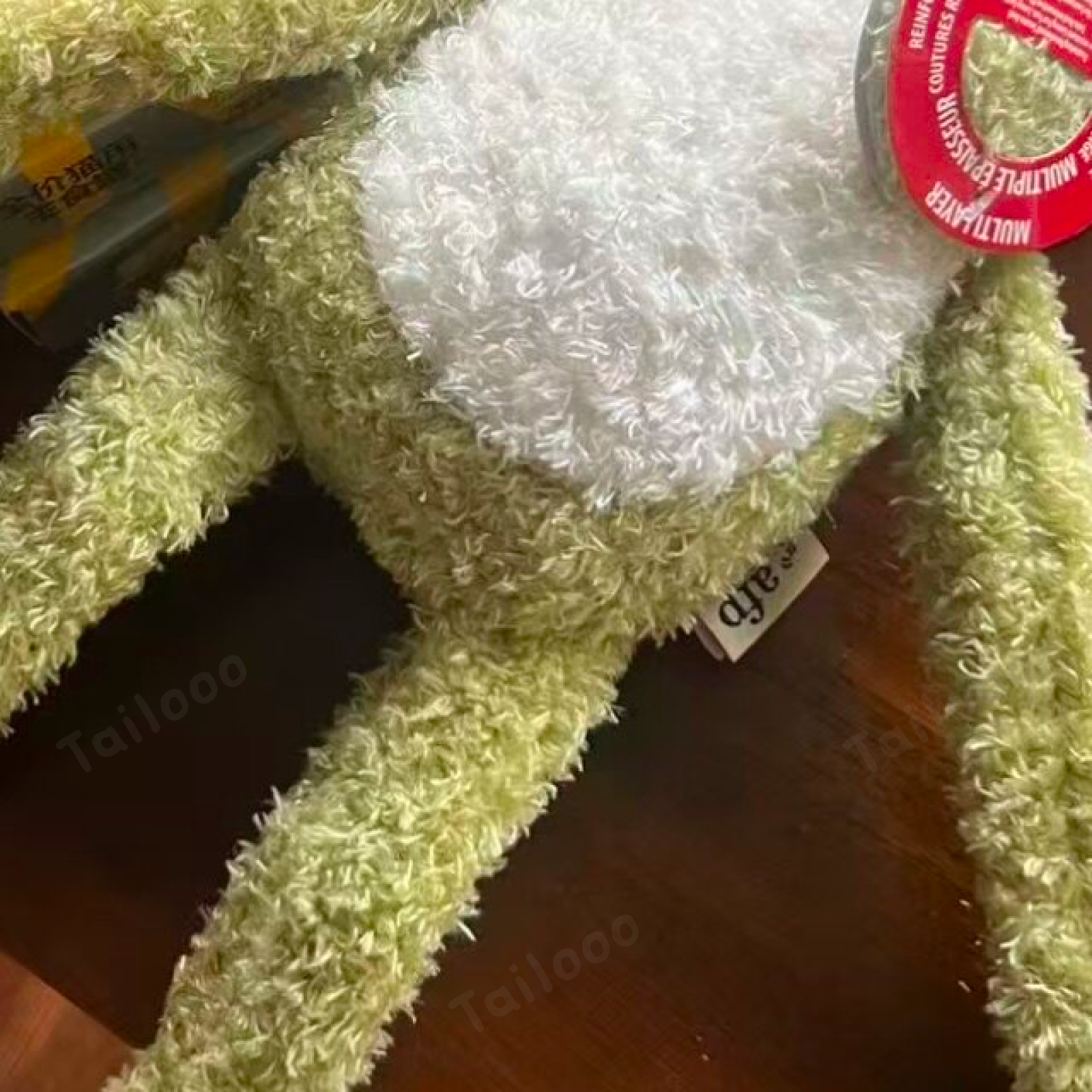 Frog Plush Dog Toy with Squeaker and Crinkle Paper