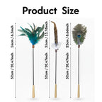 Peacock Feather Cat Teaser Wand