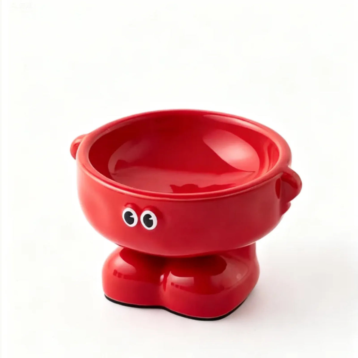 Ceramic Cartoon Pet Bowl – Elevated Cute Dog & Cat Feeding Dish, Non-Slip Raised Food Bowl for Puppies & Kittens
