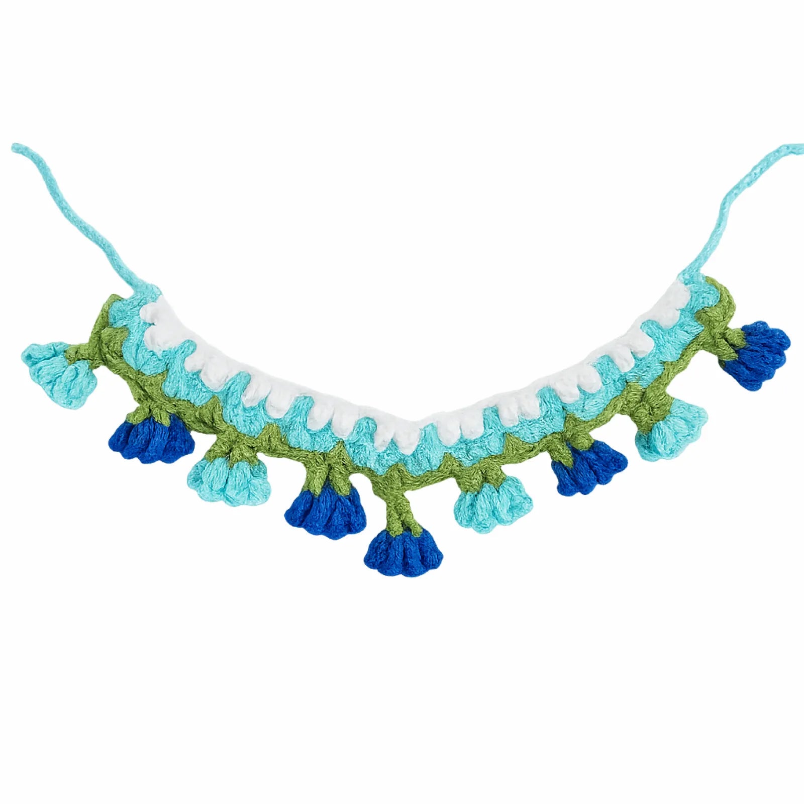 Handmade Cotton Crochet Pet Collar – Flower Design Dog & Cat Neck Accessory, Cute Photography Outfit