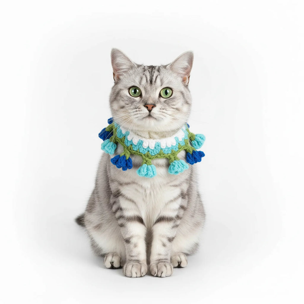 Handmade Cotton Crochet Pet Collar